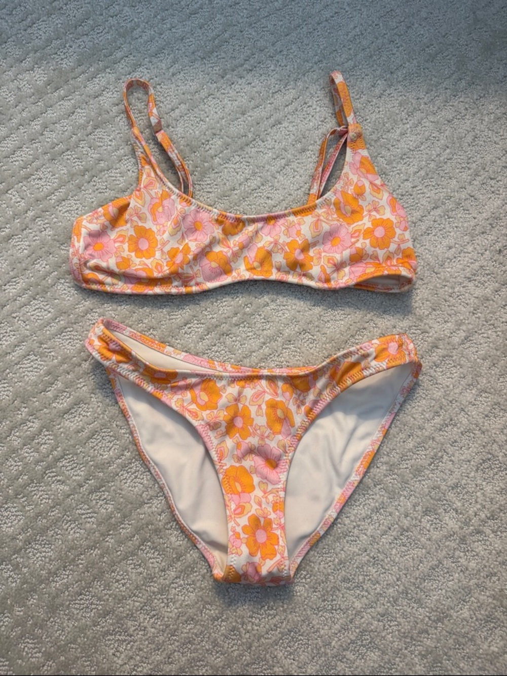 Triangl swimwear Pink & Orange Floral Bikini Set